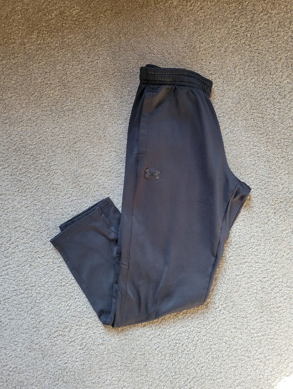 Under Armour Mens Fleece Sweatpants Large Gray Straight Leg Athletic Pants